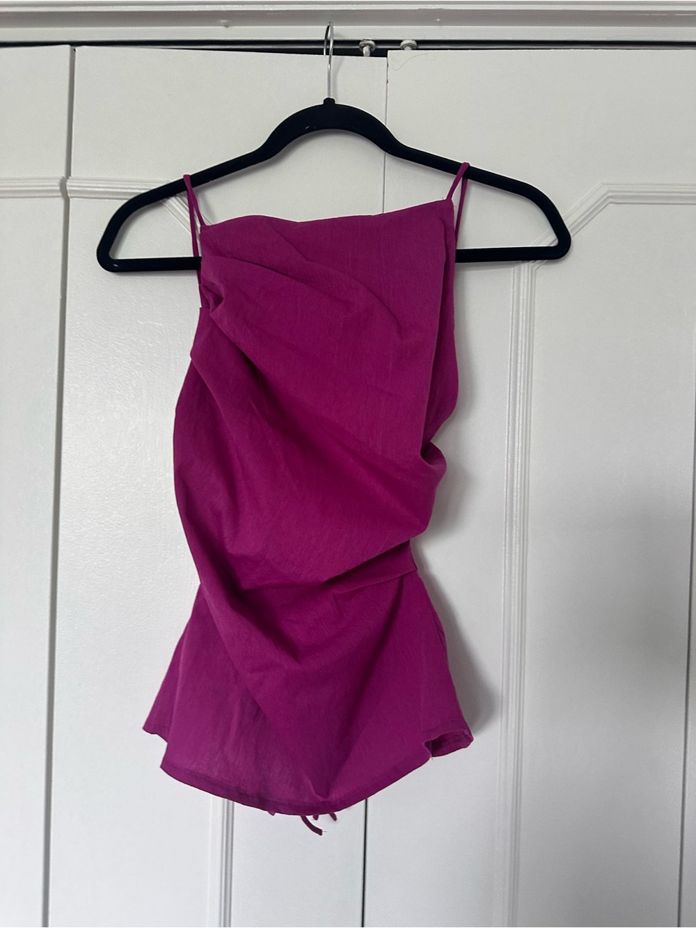 Zara Fuchsia Pink-mauve Draped top
